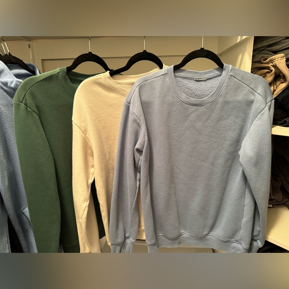 3 piece Bundle of Plain Crewneck Sweatshirts